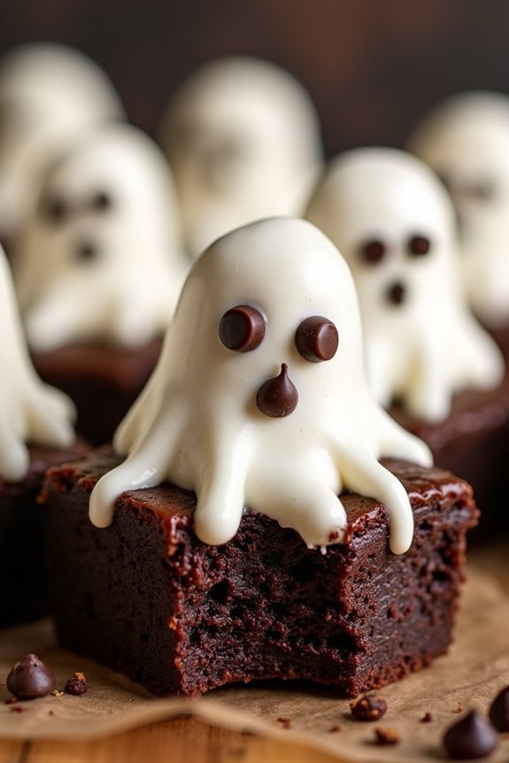 gooey chocolate marshmallow ghosts