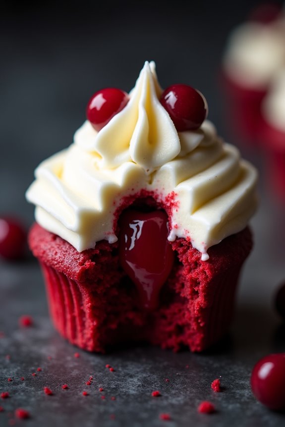 gory vampire bite cupcakes