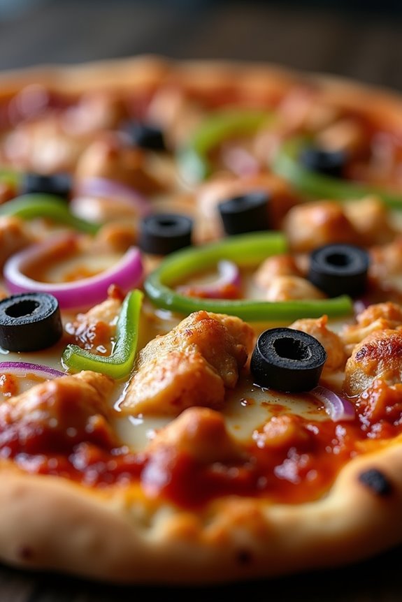 halloween bbq chicken pizza