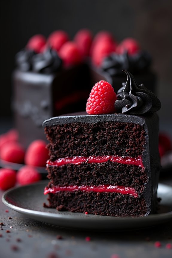 halloween black magic cake