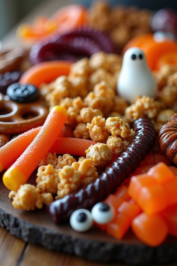 halloween candy charcuterie board