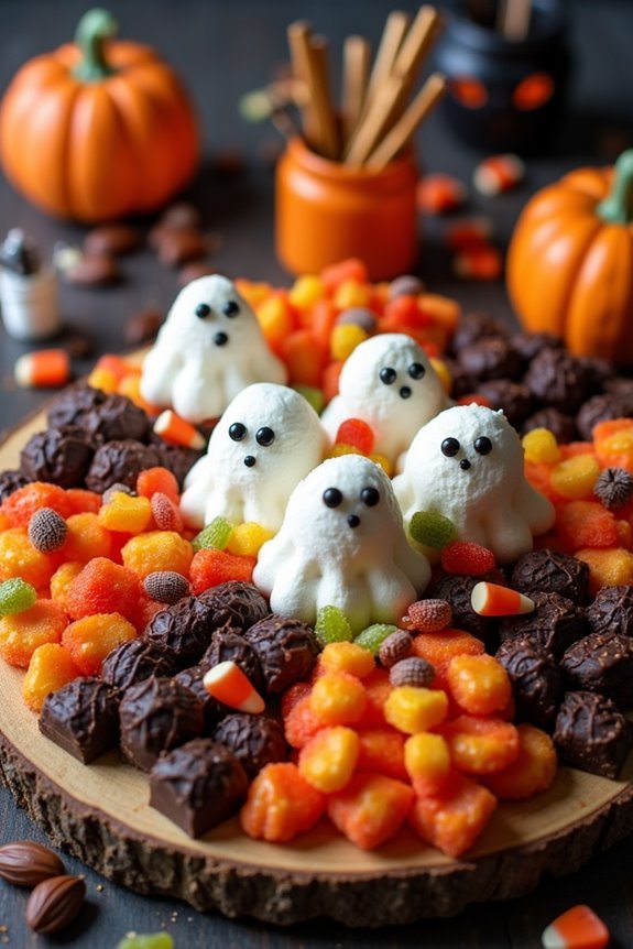 halloween candy charcuterie board