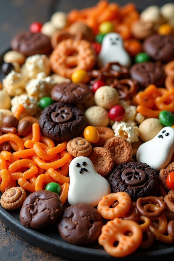 halloween candy charcuterie board