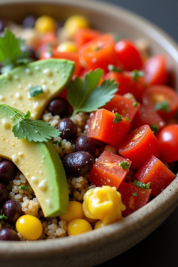 halloween cauldron quinoa salad
