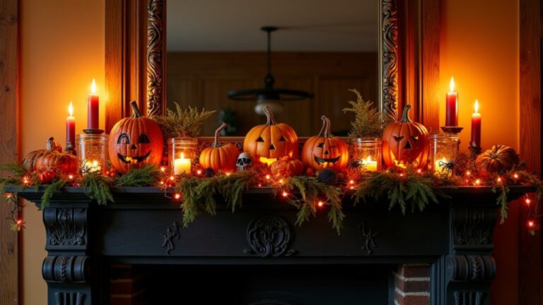 halloween fireplace decorating ideas