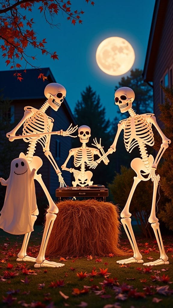 halloween skeleton dance celebration