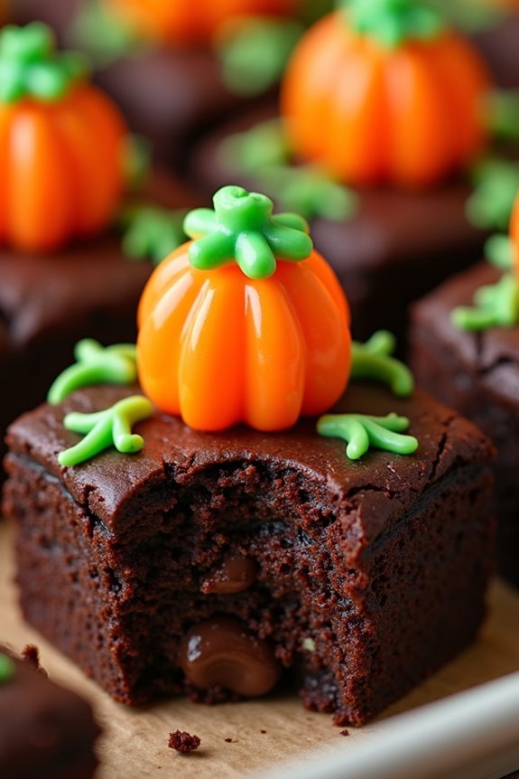 halloween themed chocolate brownies