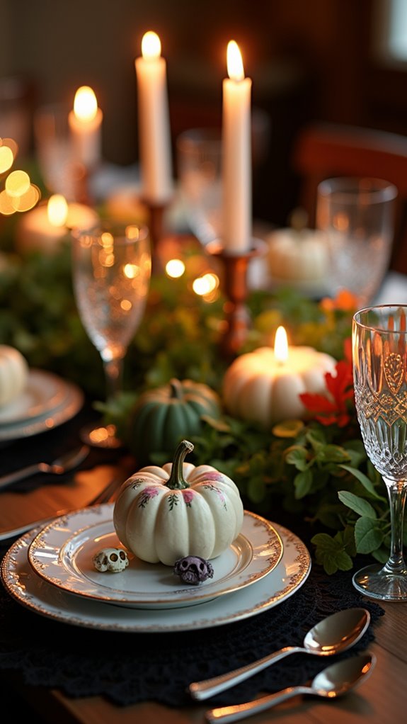 halloween themed table decor