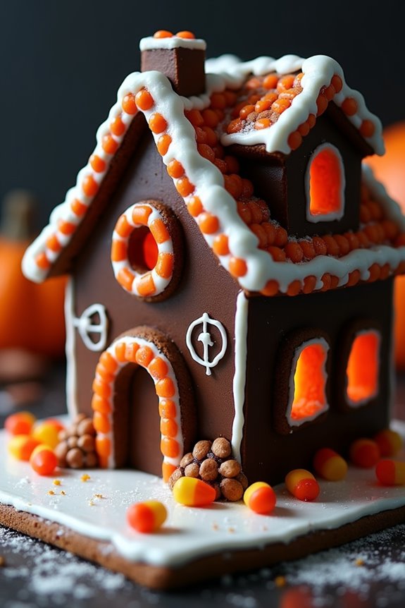 haunted gingerbread house creation
