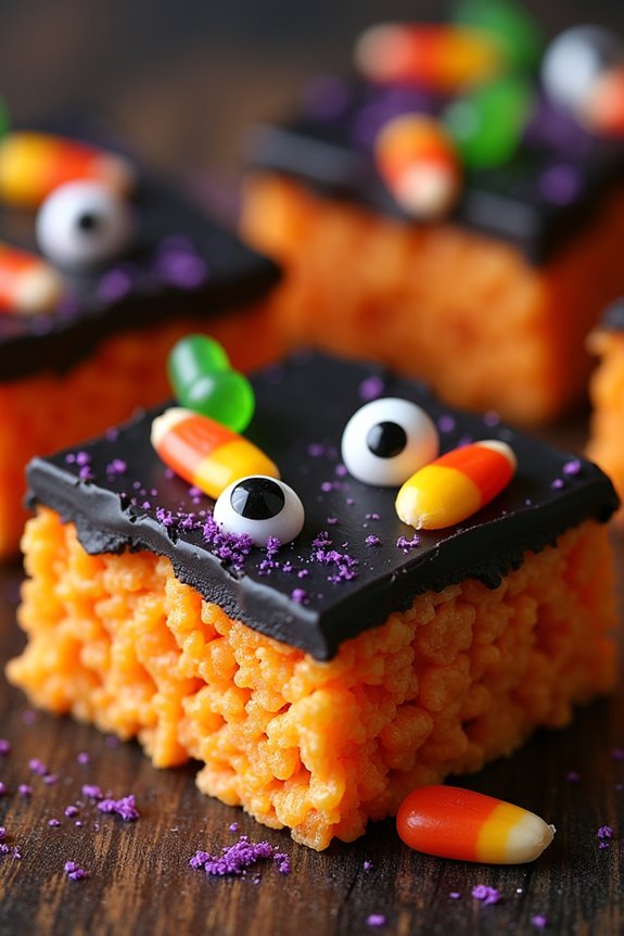 haunted halloween rice krispie treats