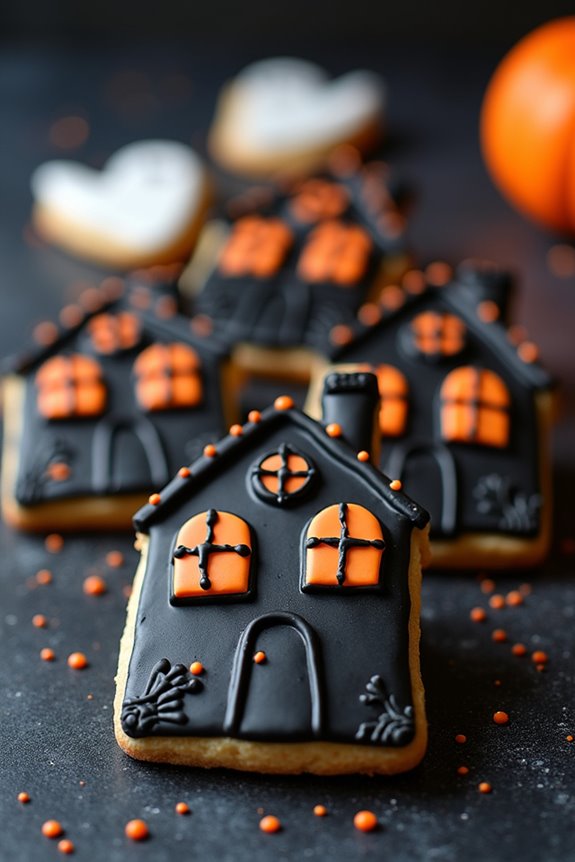 haunted house halloween cookies