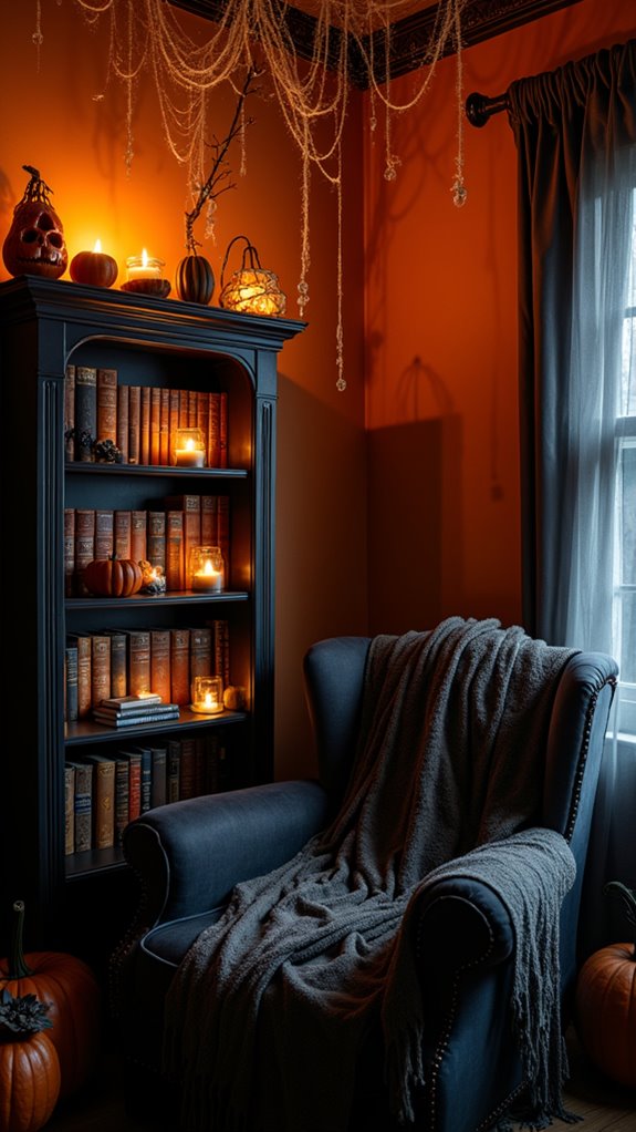 haunting halloween book displays