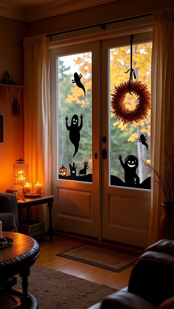 haunting halloween window decor