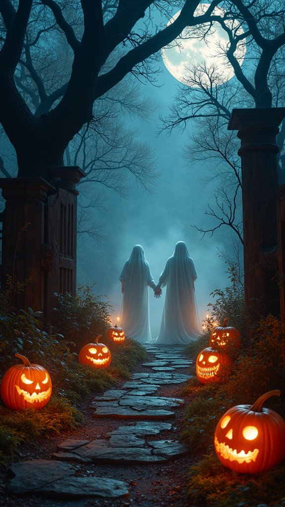 haunting halloween yard display