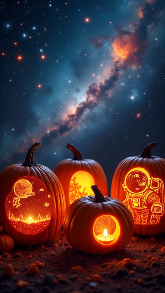intergalactic space pumpkin display