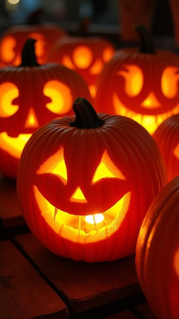 joyful emoji pumpkin carvings