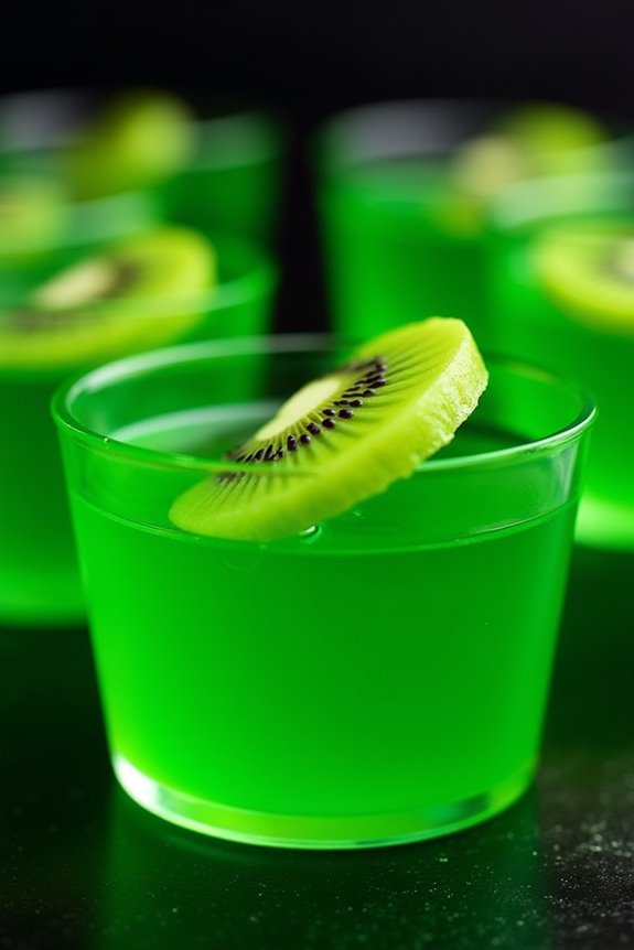 kiwi flavored halloween jello shots