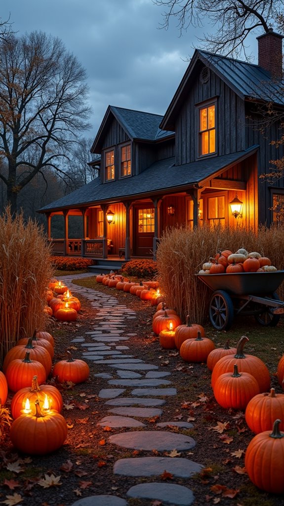 lantern lit walkways for halloween