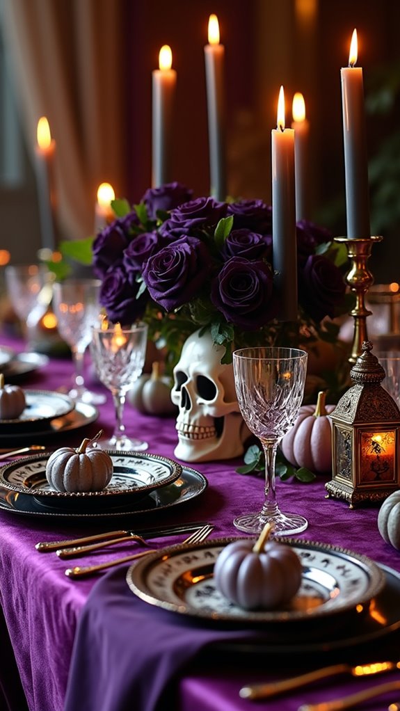 luxurious halloween table settings