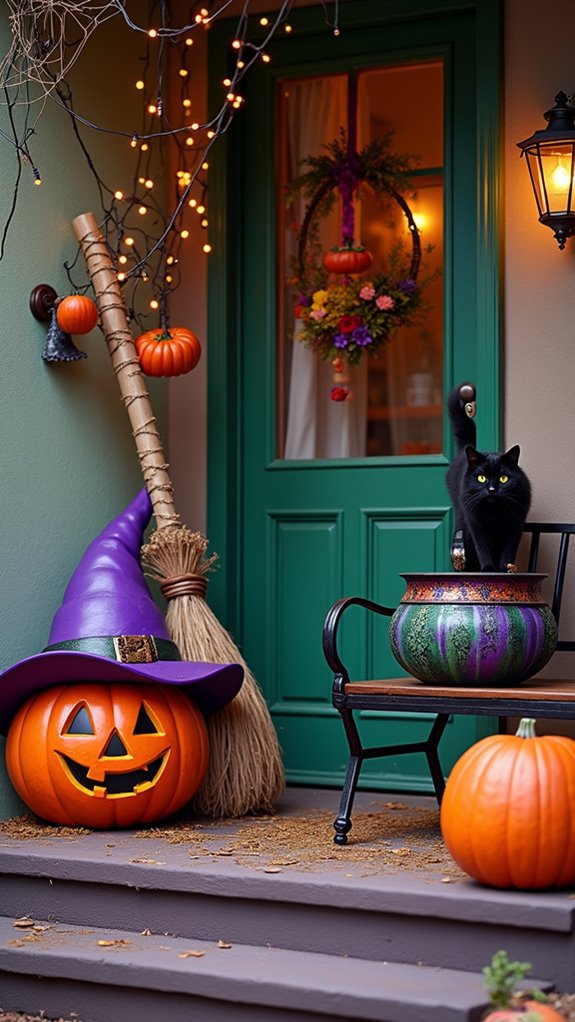 magical halloween porch decor