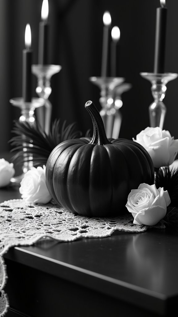monochrome halloween decoration elegance