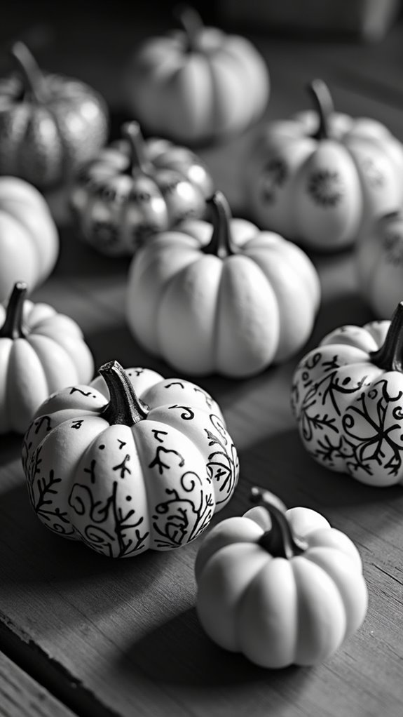 monochrome pumpkin design elegance