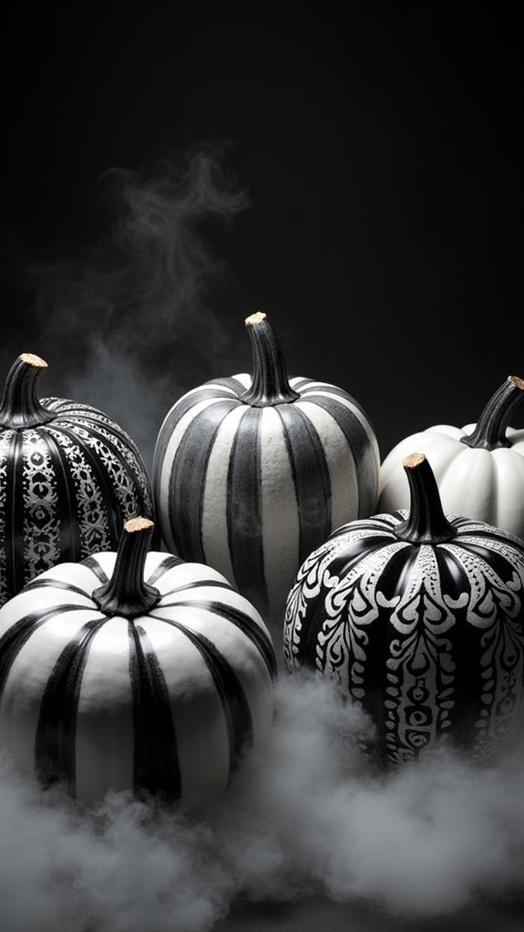 monochrome pumpkin elegance displayed