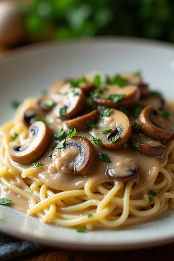 monster mushroom stroganoff delight
