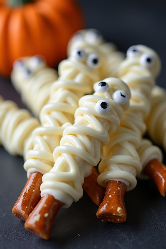 mummy pretzel rods recipe