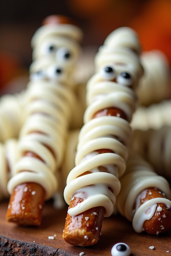 mummy pretzel sticks recipe