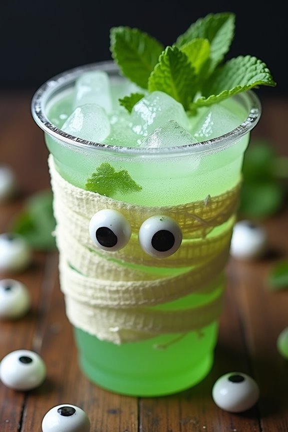 mummy themed minty mocktail delight