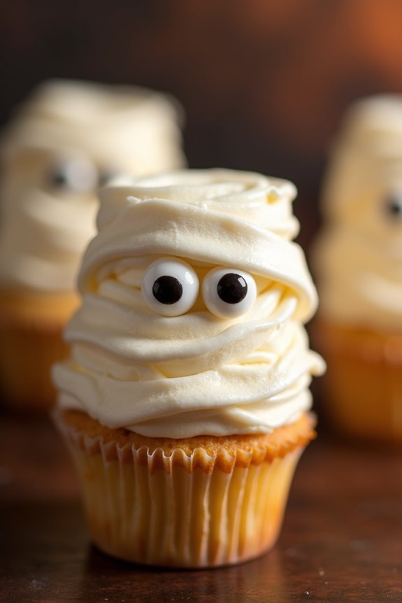 mummy wrap cupcakes recipe