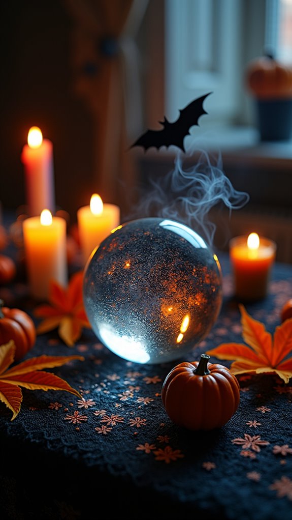 mysterious halloween crystal display