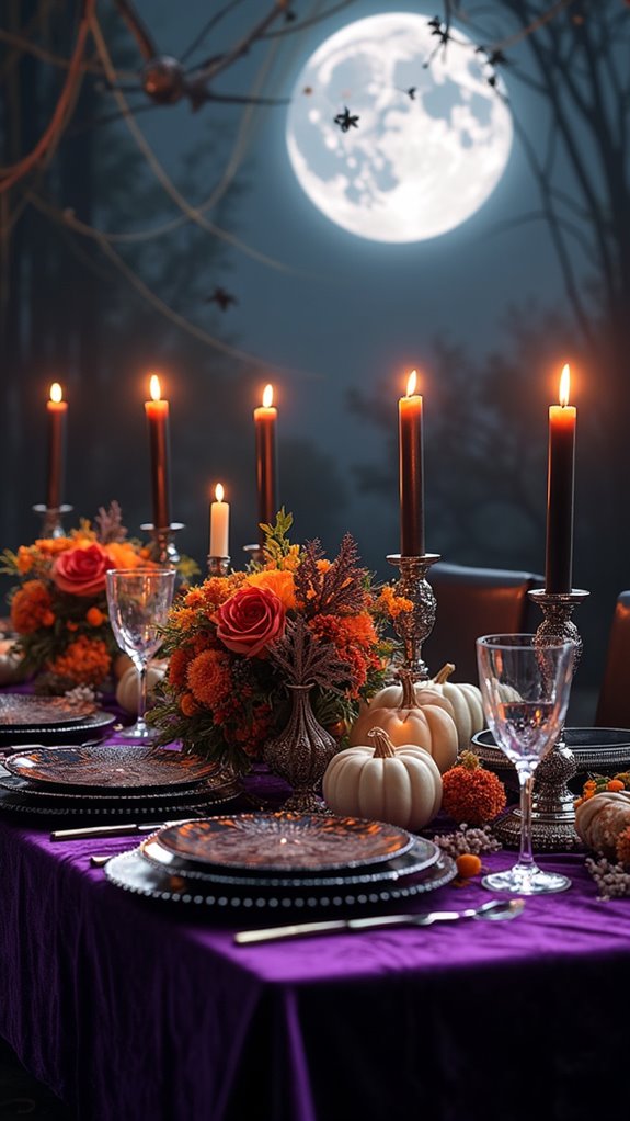mystical halloween tablescape design