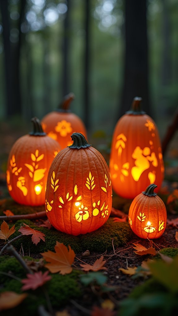nature inspired halloween lanterns