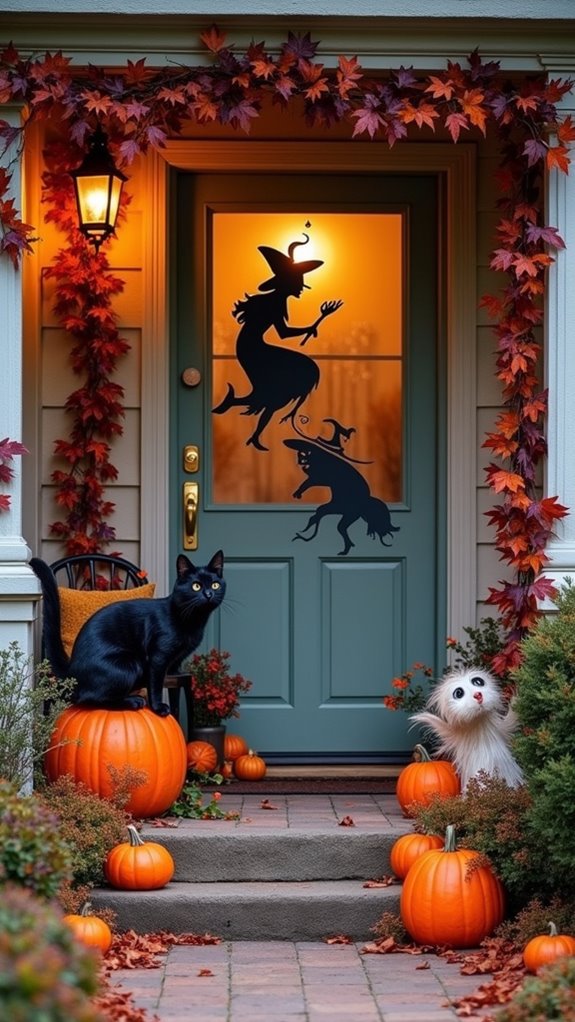 nostalgic halloween door decor