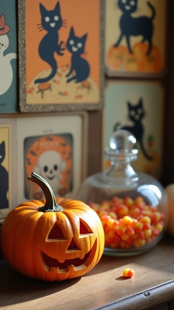nostalgic retro halloween cards