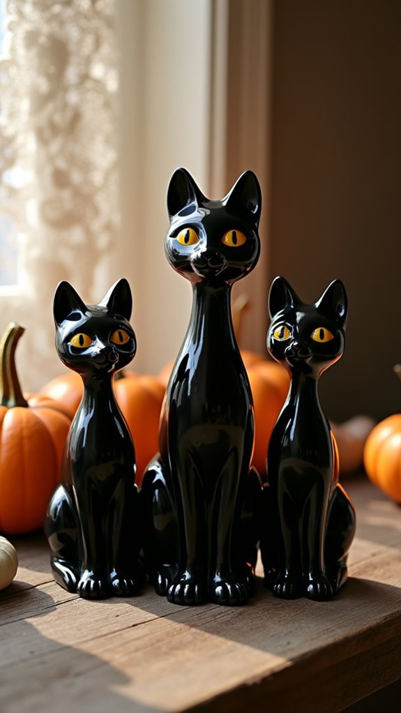 nostalgic vintage black cats