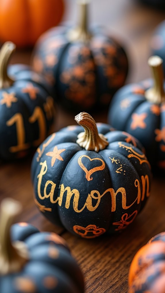 personalize pumpkins with chalkboard