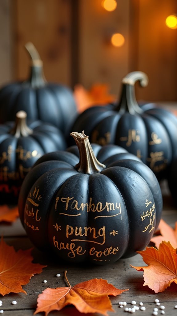 personalized chalkboard pumpkin messages