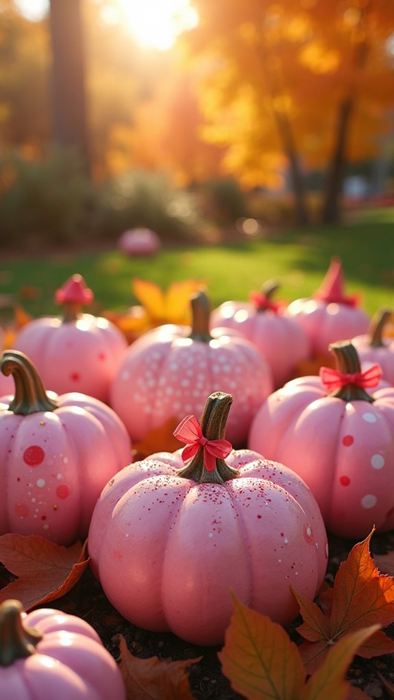 personalized pink pumpkin art