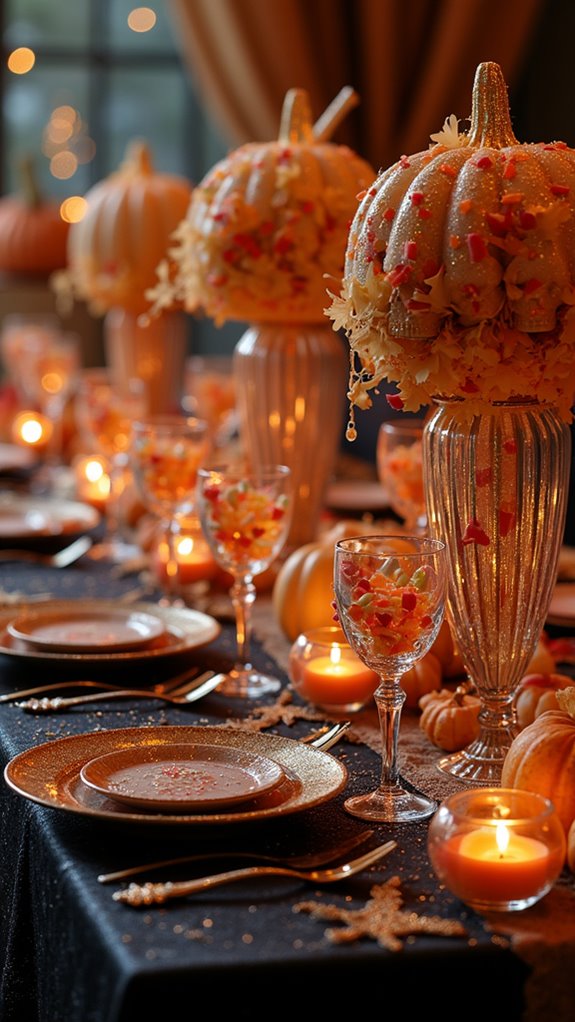 playful candy tablescape design