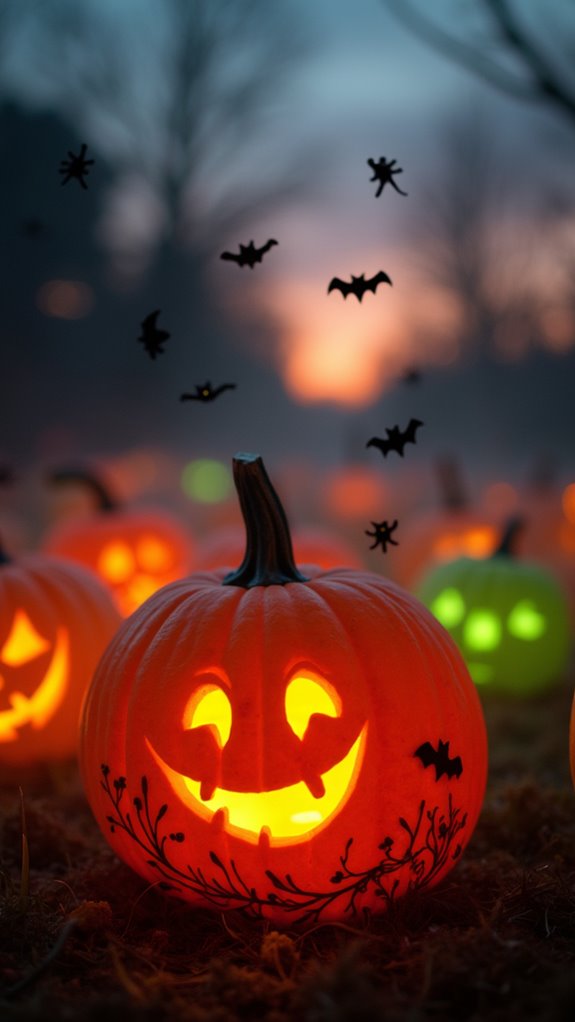 playful cheerful ghost lanterns