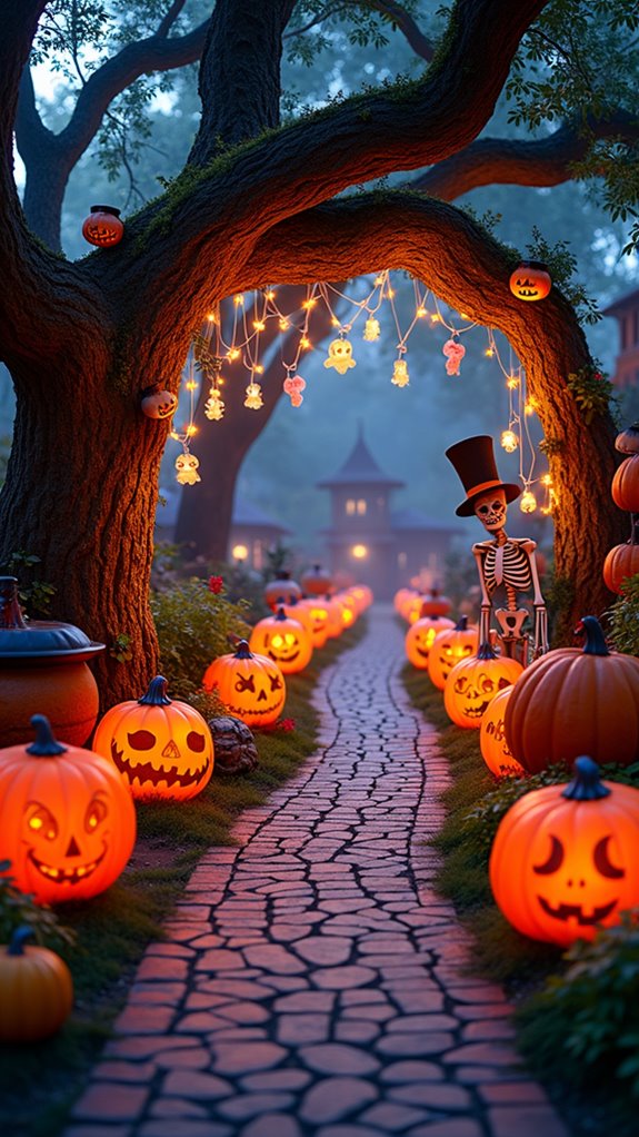 playful halloween costume display