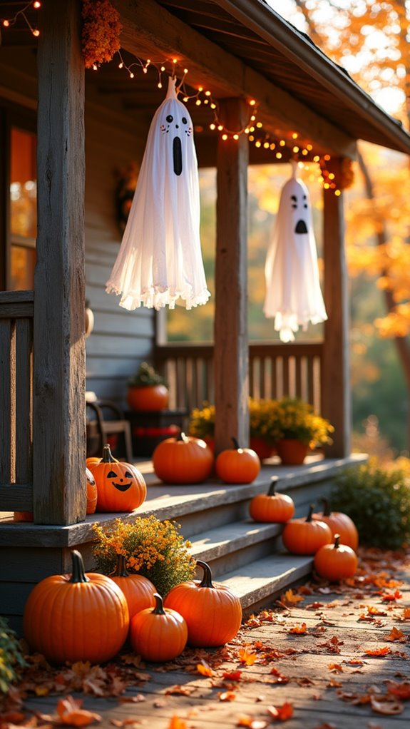 playful halloween ghost decor