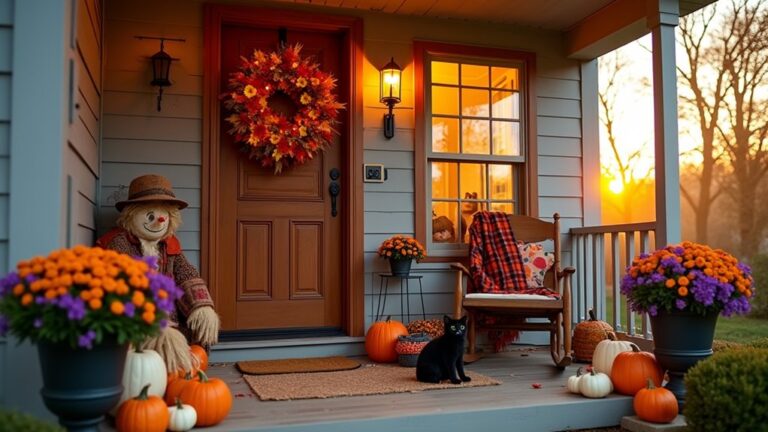 playful halloween porch decor