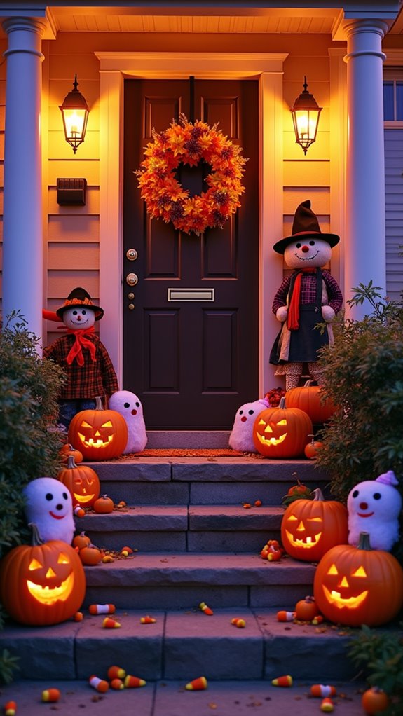 playful halloween porch decorations