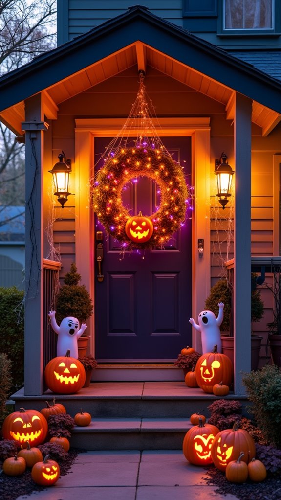 playful halloween wreath decorations