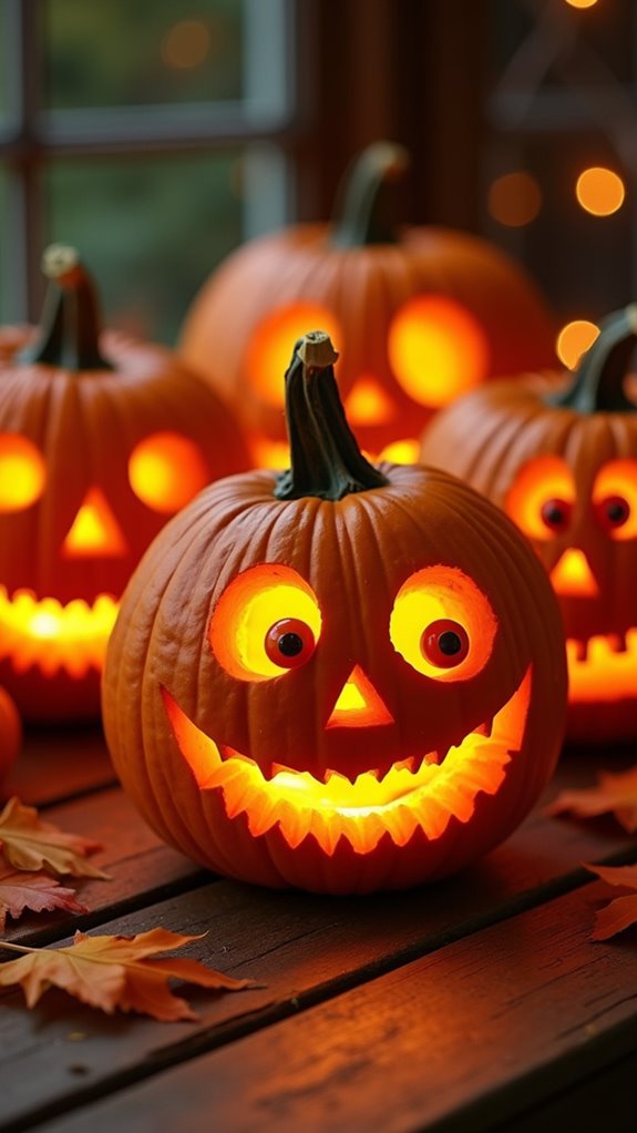 playful pumpkin face design