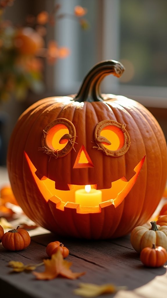 playful spooky scarecrow face